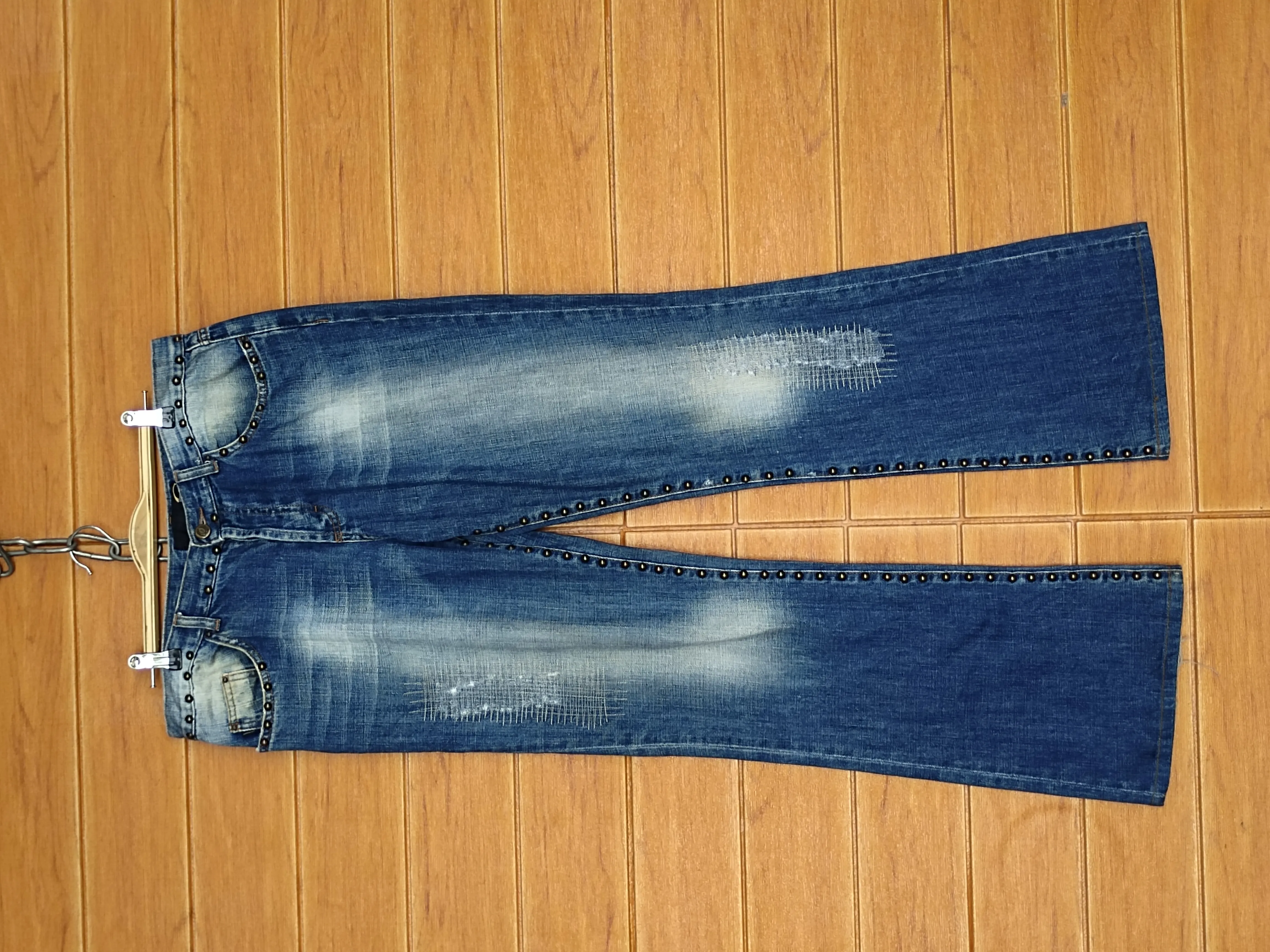 JUST CAVALLI Buttons Flared Denim Jeans