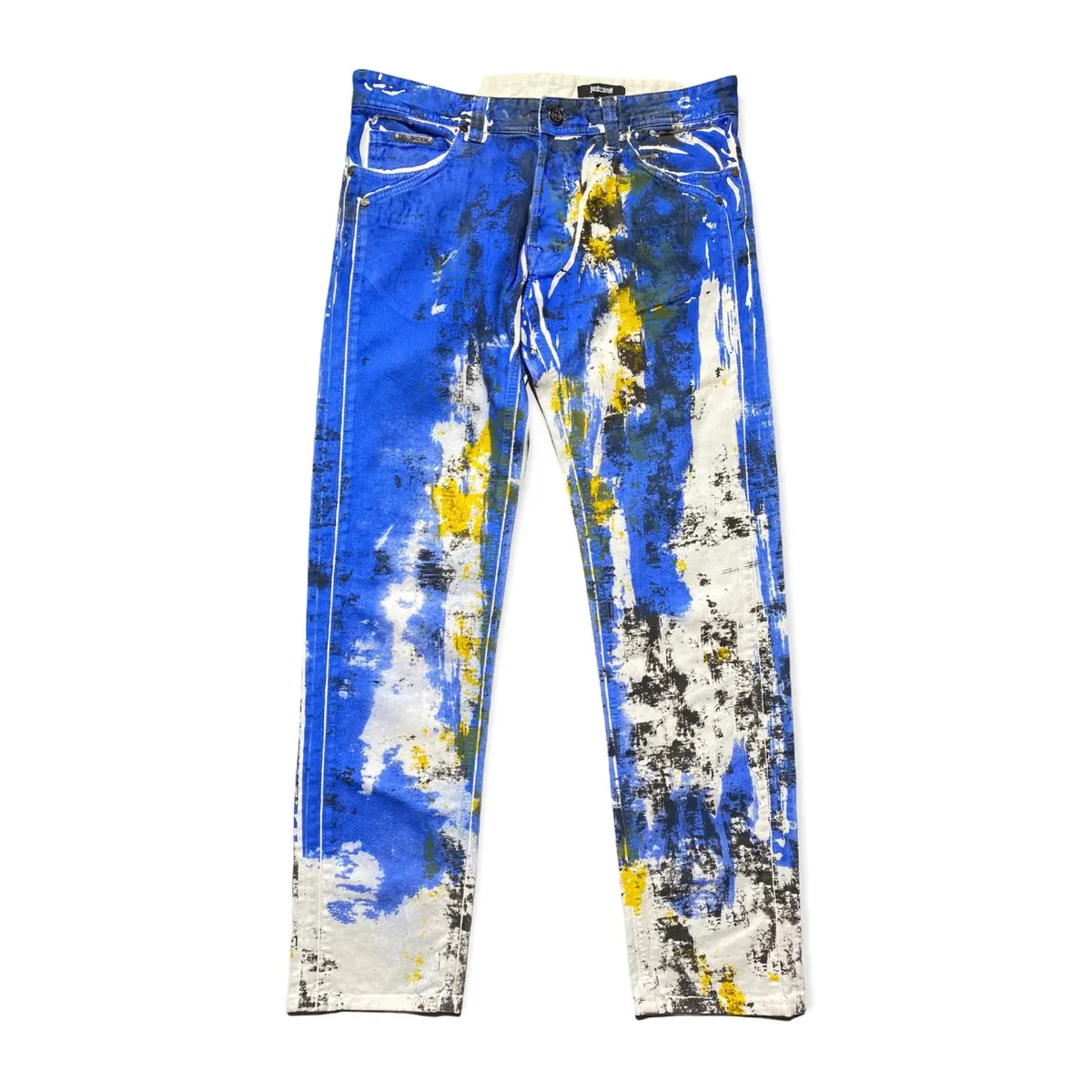 Abstract painted denim