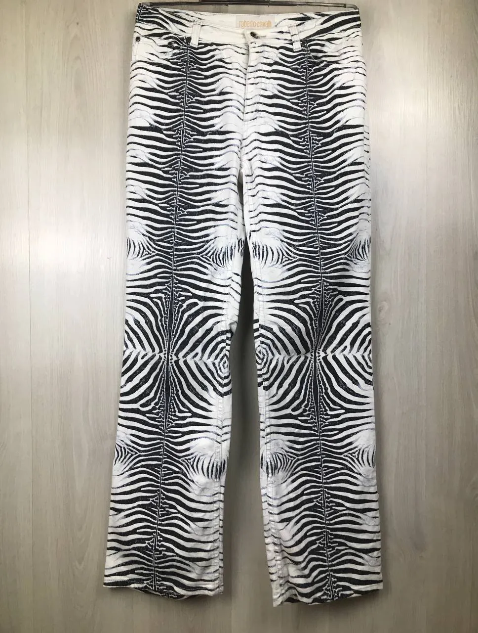 Roberto Cavalli Vintage Zebra Print Denim Jeans