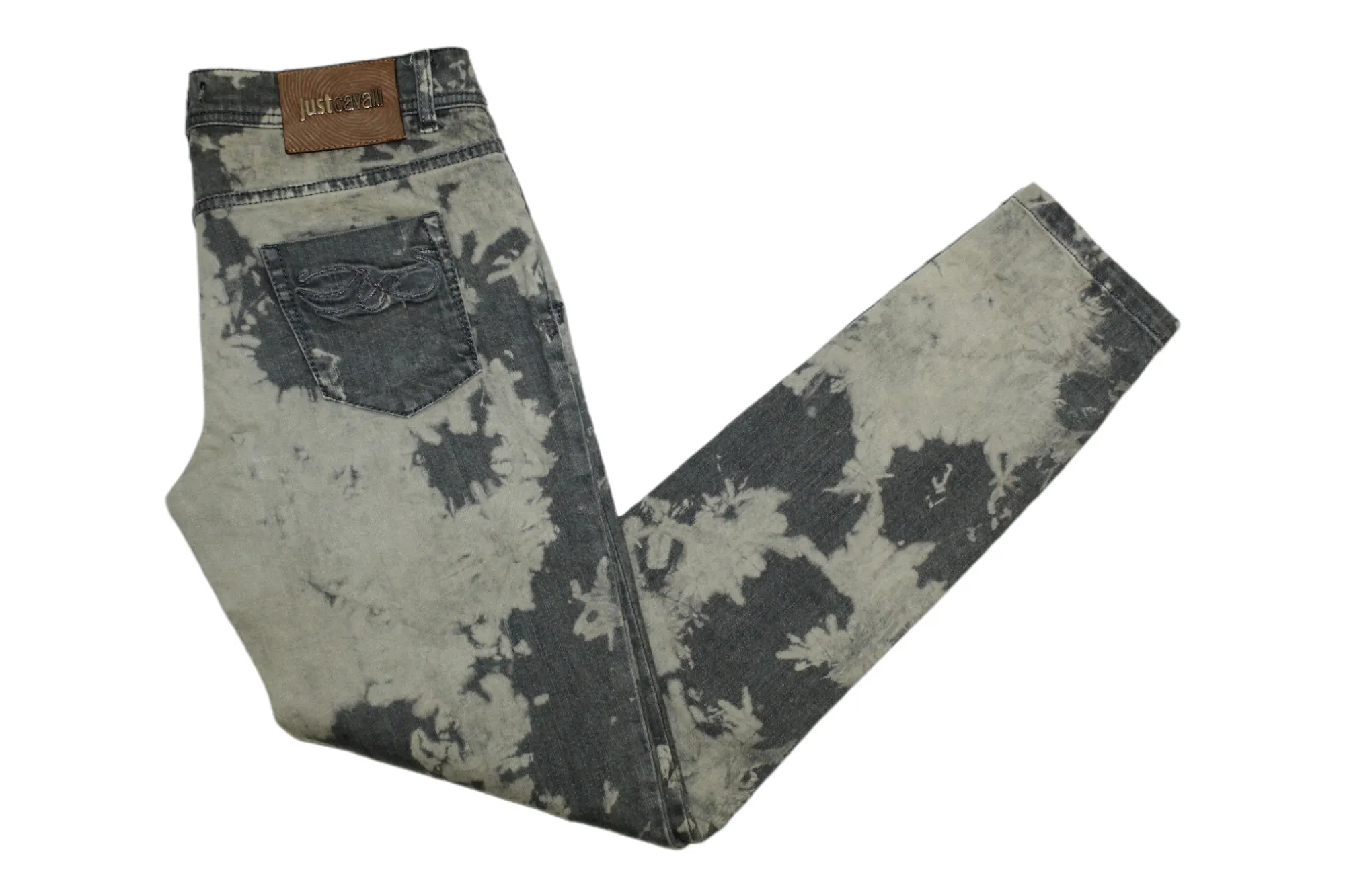Just Cavalli Dyed Fabric Stretch Denim Skinny Jeans