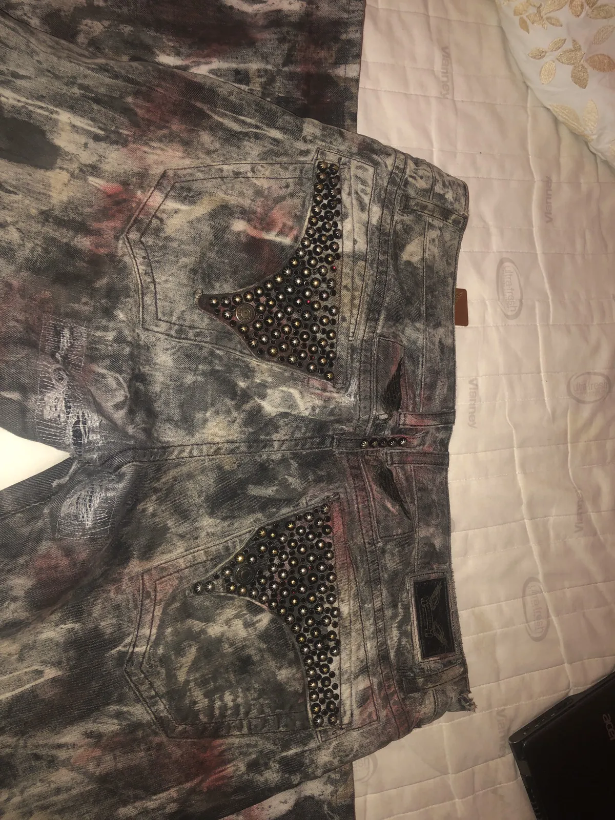Glitter Biker Denim