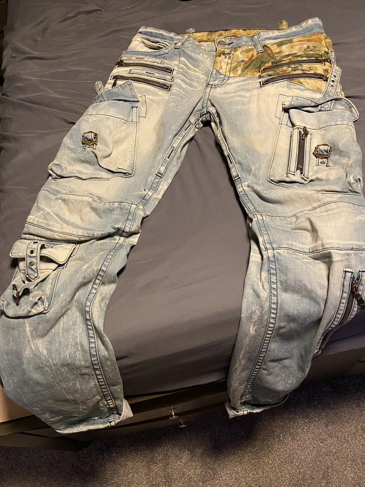 Robins Jeans Multi pocket military camo