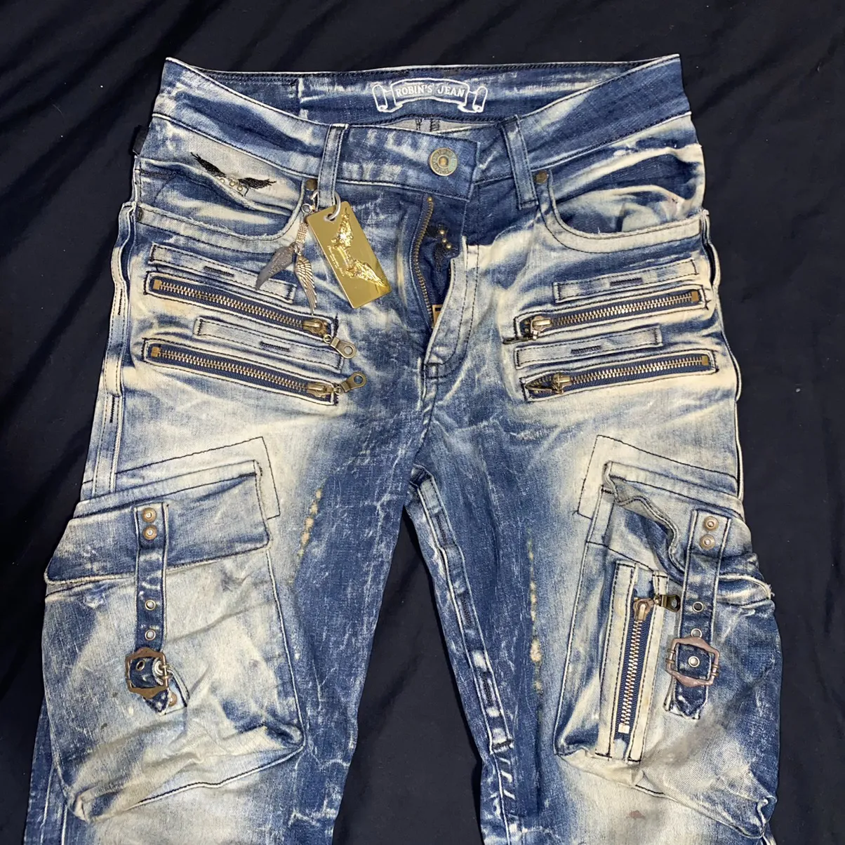 Robins Jeans In Blue Tie Dye
