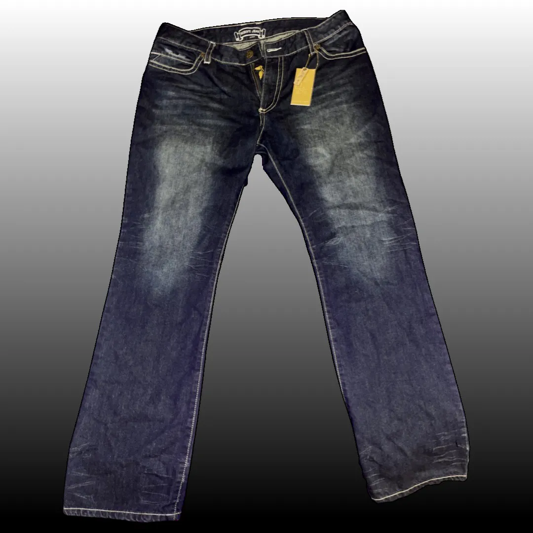 Men's ROBIN'S JEAN LONG FLAP Straight Gradient Indigo Jeans
