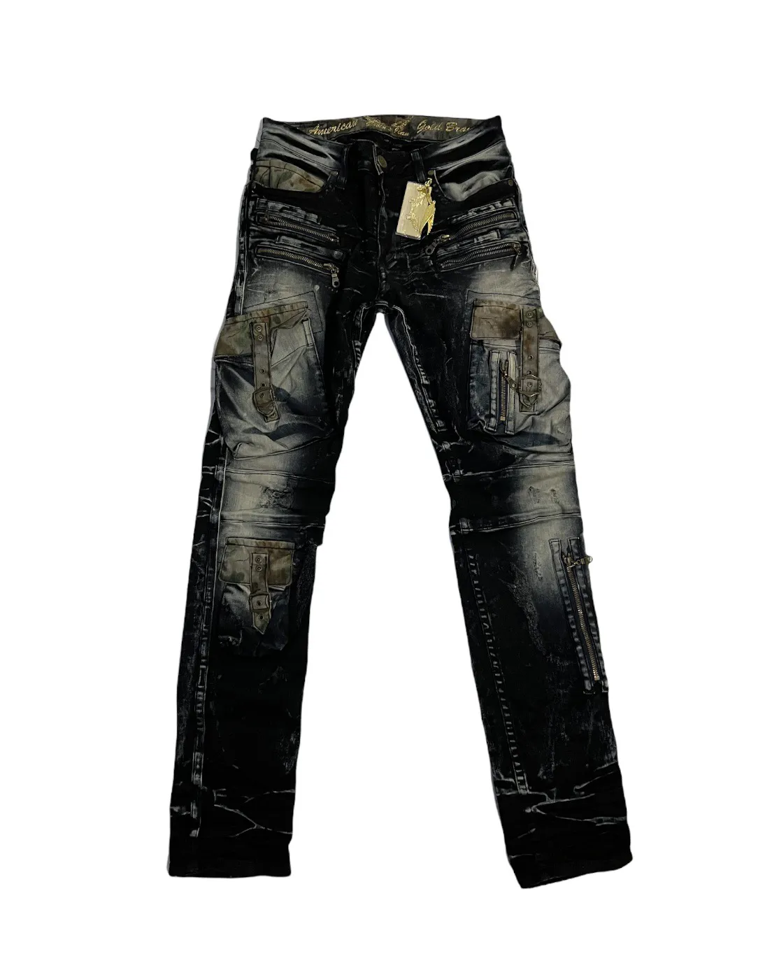 Robin’s Jean x Swarovski camp cargo with crystals