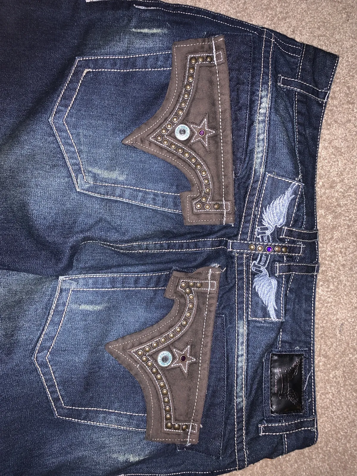 Men’s Designer Robins Jeans (Long Flap) Size 34