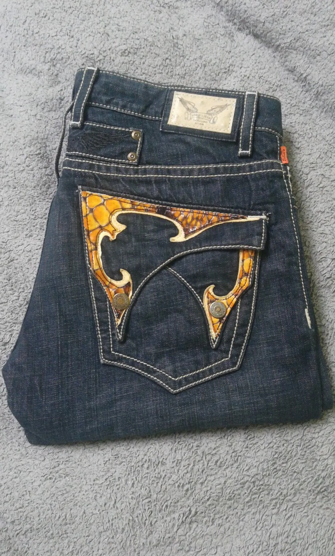 Robins Jeans double wings jeans denim flap 33