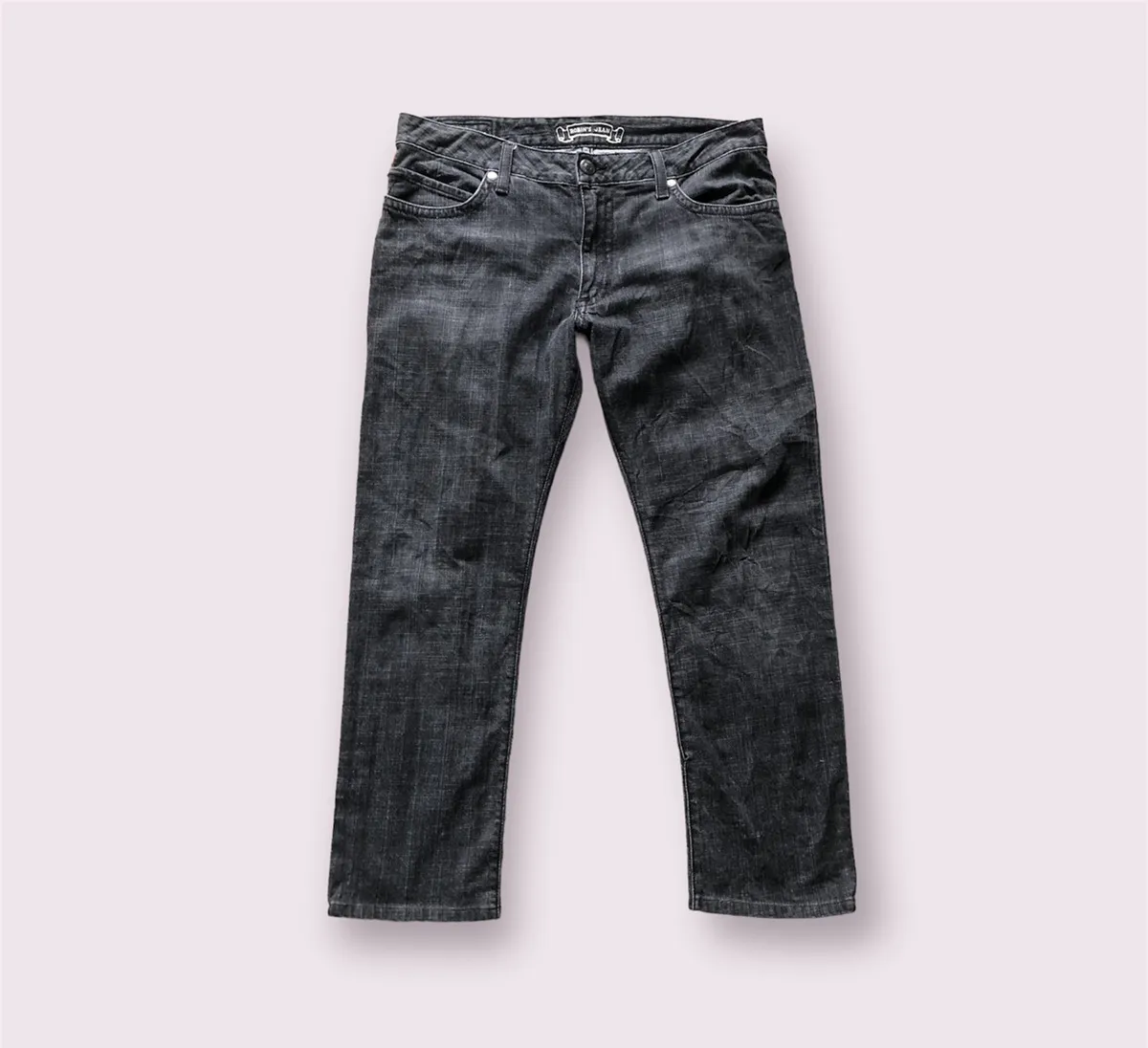 Robin Jeans wing logo flap denim