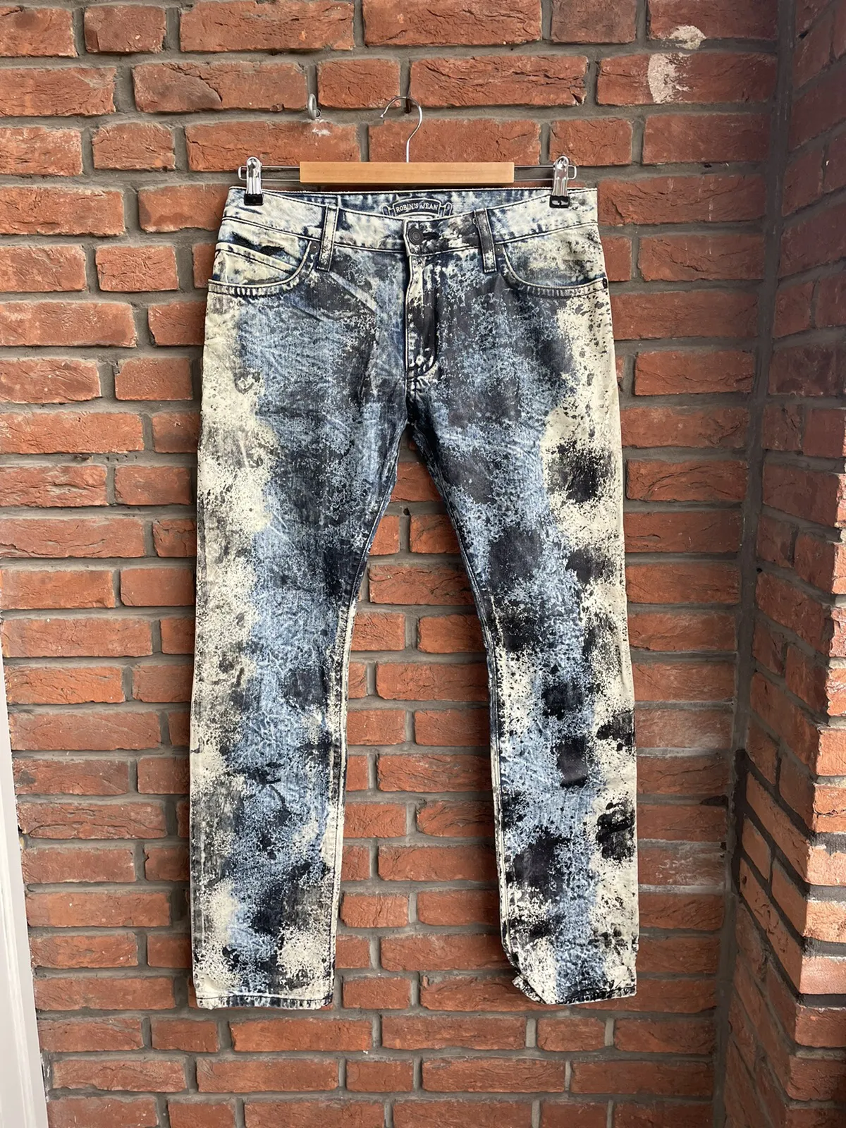 Spray Painted Bleached Jeans