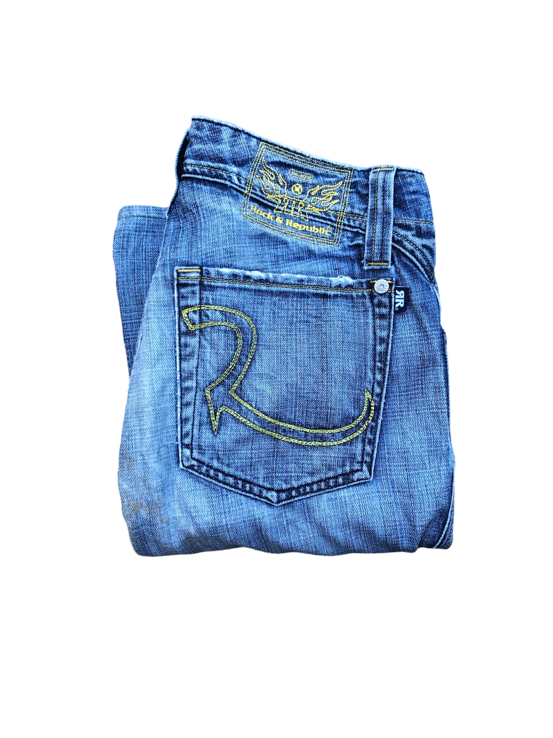 Vintage Rock & Republic Embroidered Jeans Size 30 JOHNNY
