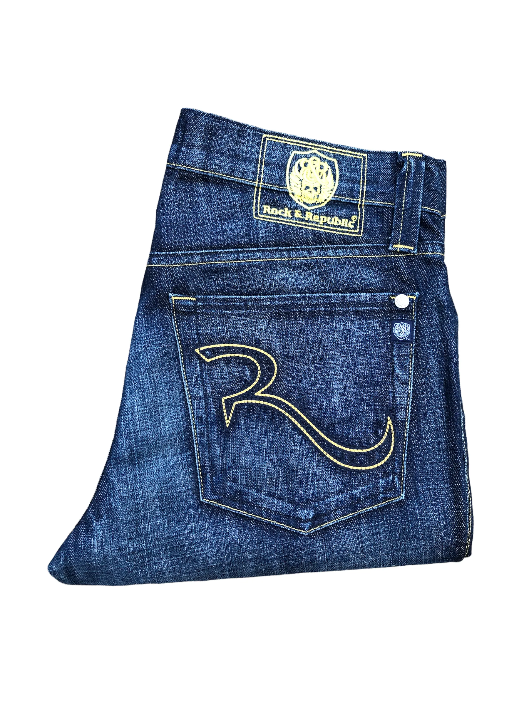 Vintage Rock & Republic Embroidered Jeans Size 33 HENLEE