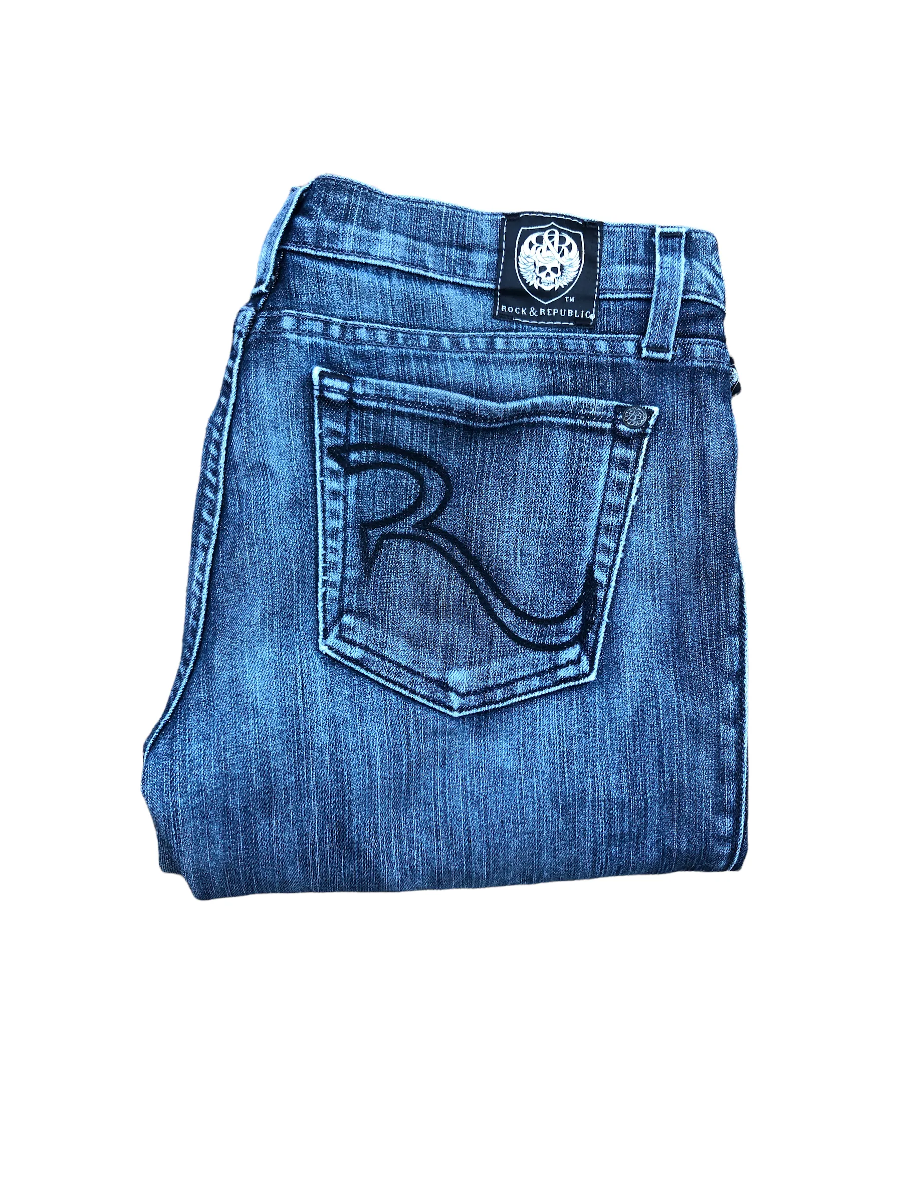 Vintage Rock & Republic Embroidered Jeans Size 31 Blue