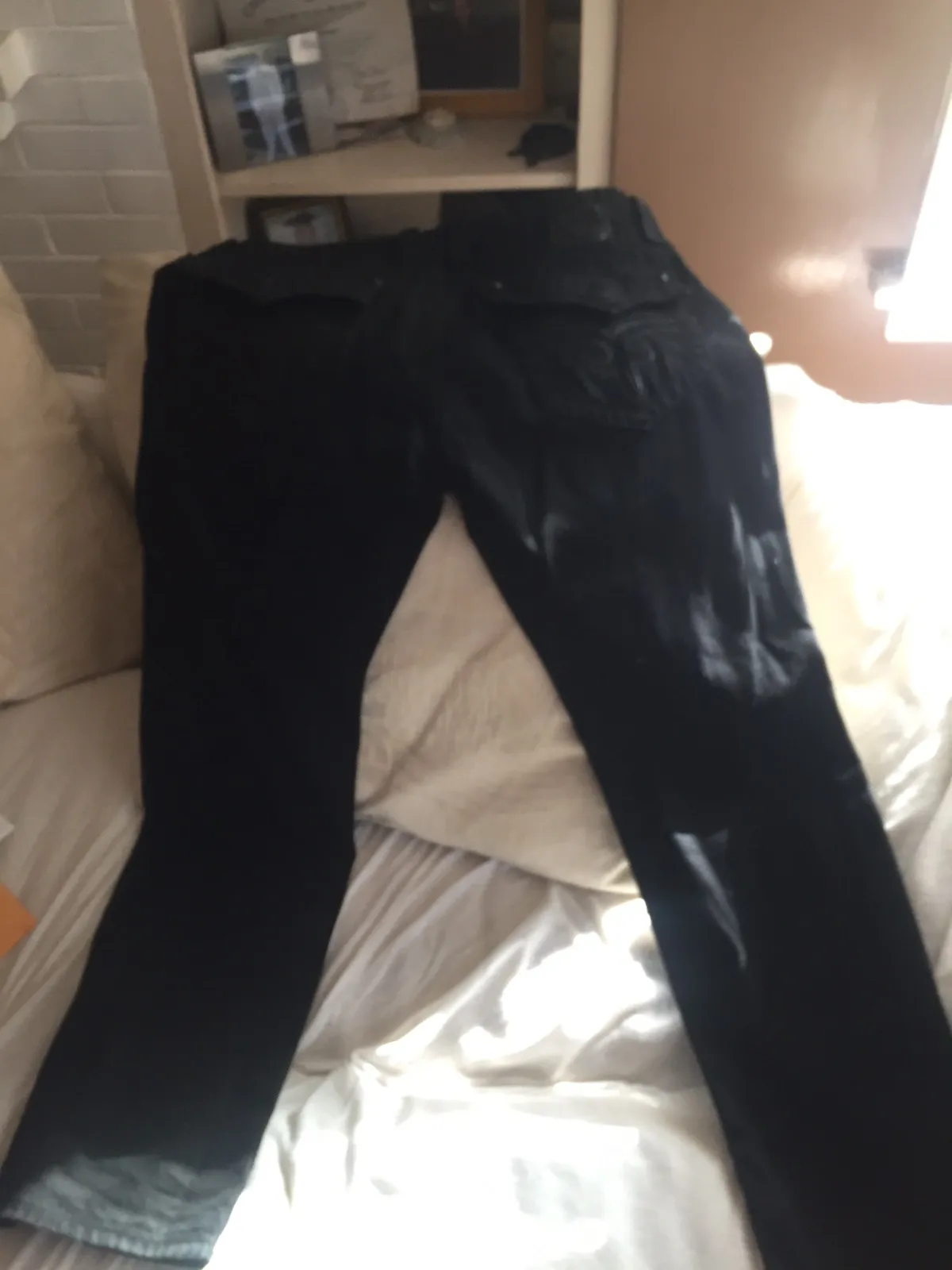 All Black Boot Cut Rock Revival Jeans