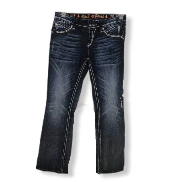*Women 27×28 rock revival Charlotte easy boot jean