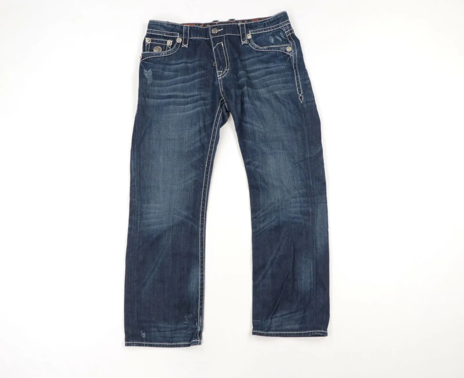 Rock Revival John Straight Leg Fleur de lis Denim Jeans
