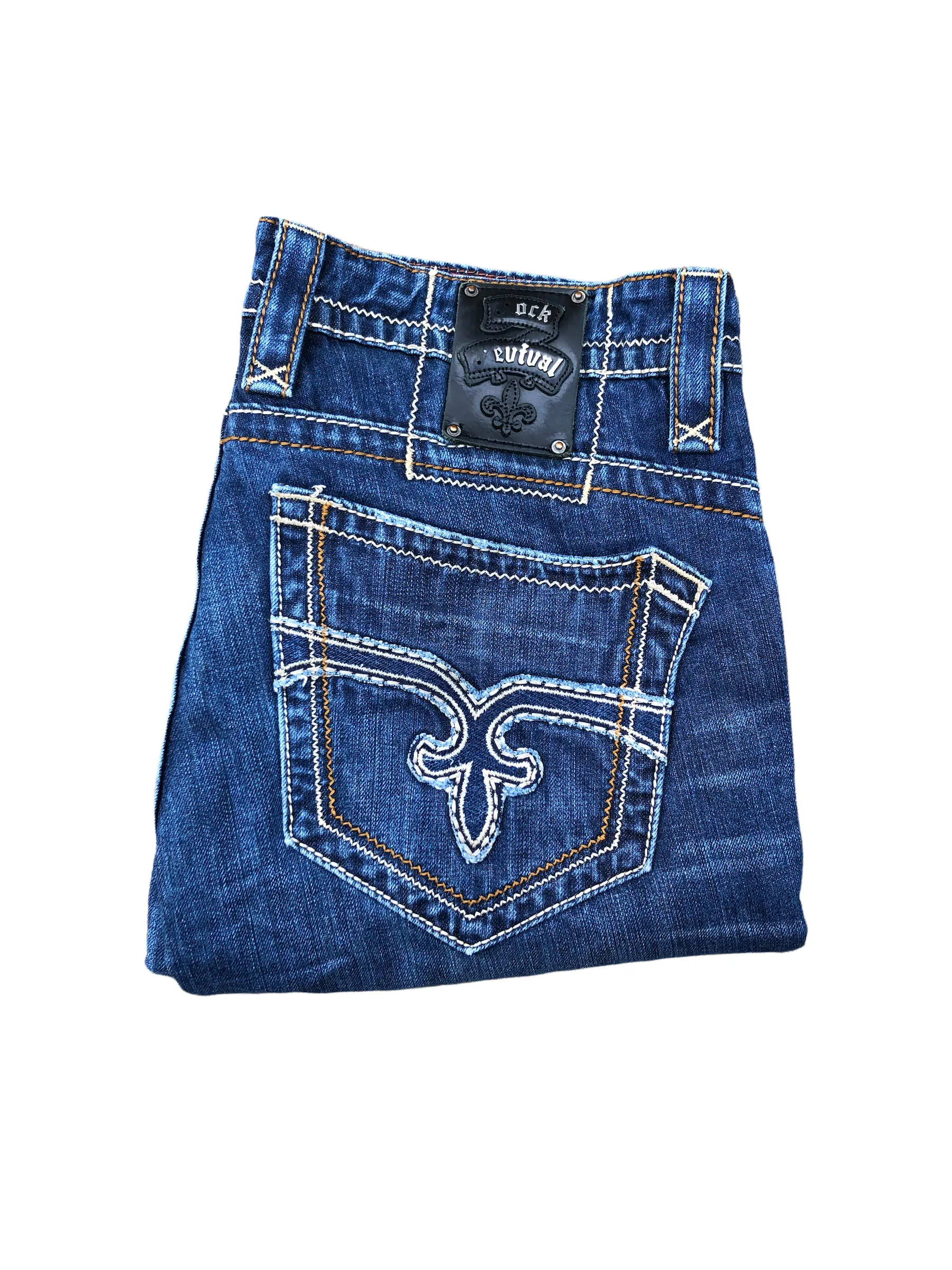 Vintage Rock Revival Embroidered Jeans Size 36 RUSSEL