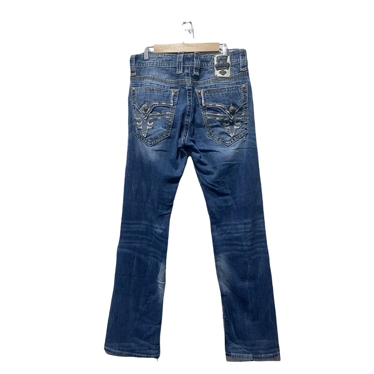 Rock Revival Pevey Relaxed Straight Denim Jeans ! Rare