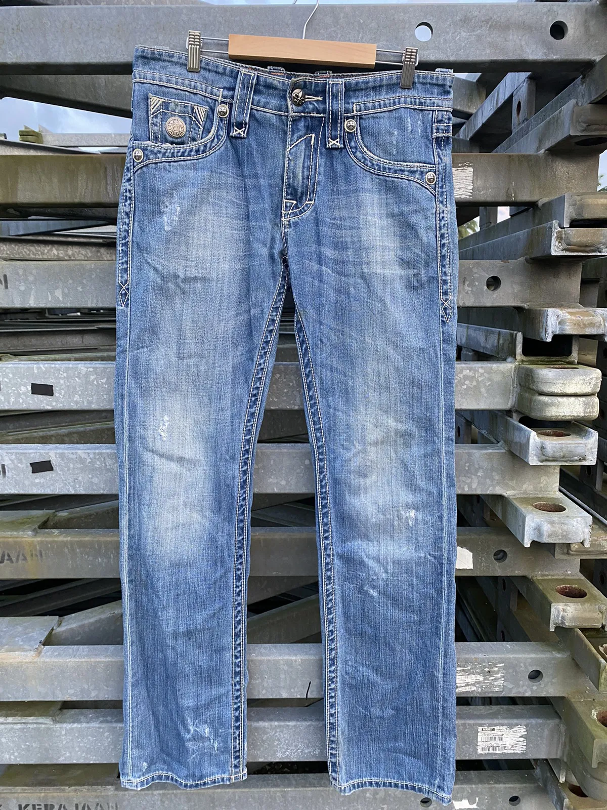 Rock Revival THRASHED Denim Jeans Pants USA Style