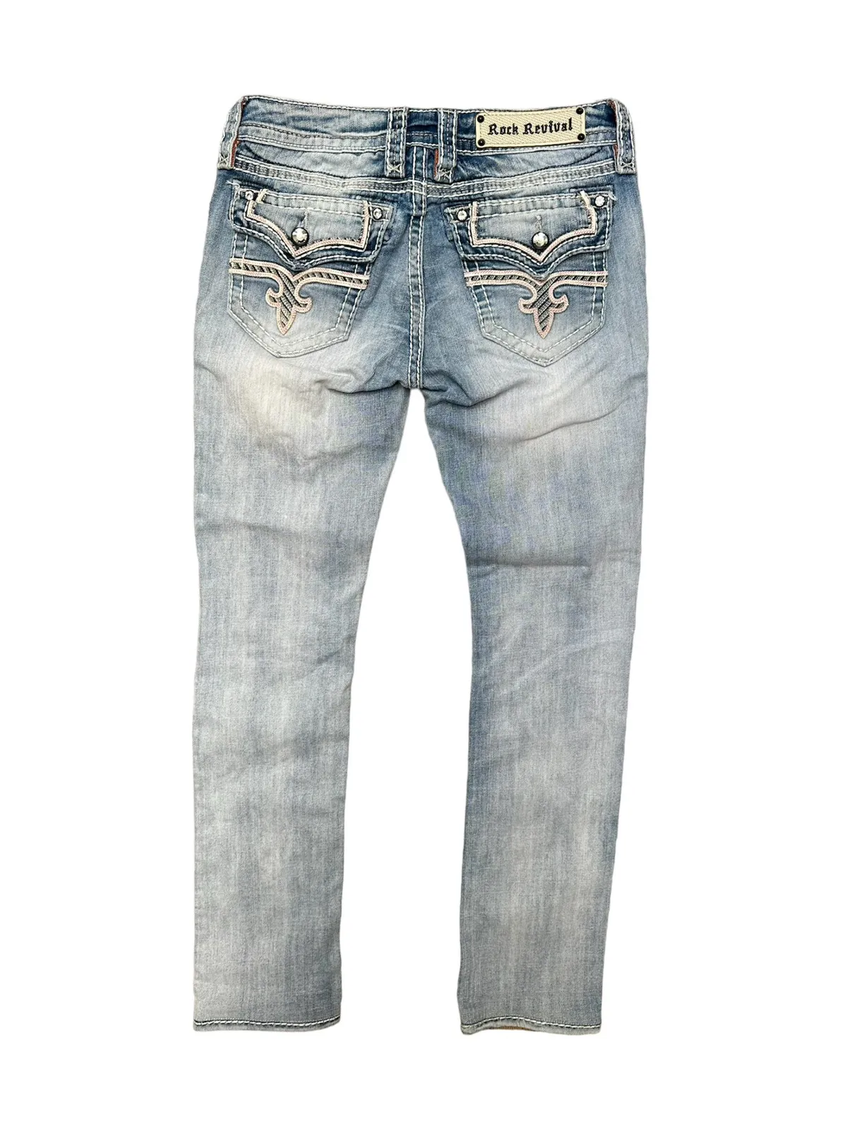 Vintage Y2K Rock Revival Rave Emo Goth Faded Denim Jeans