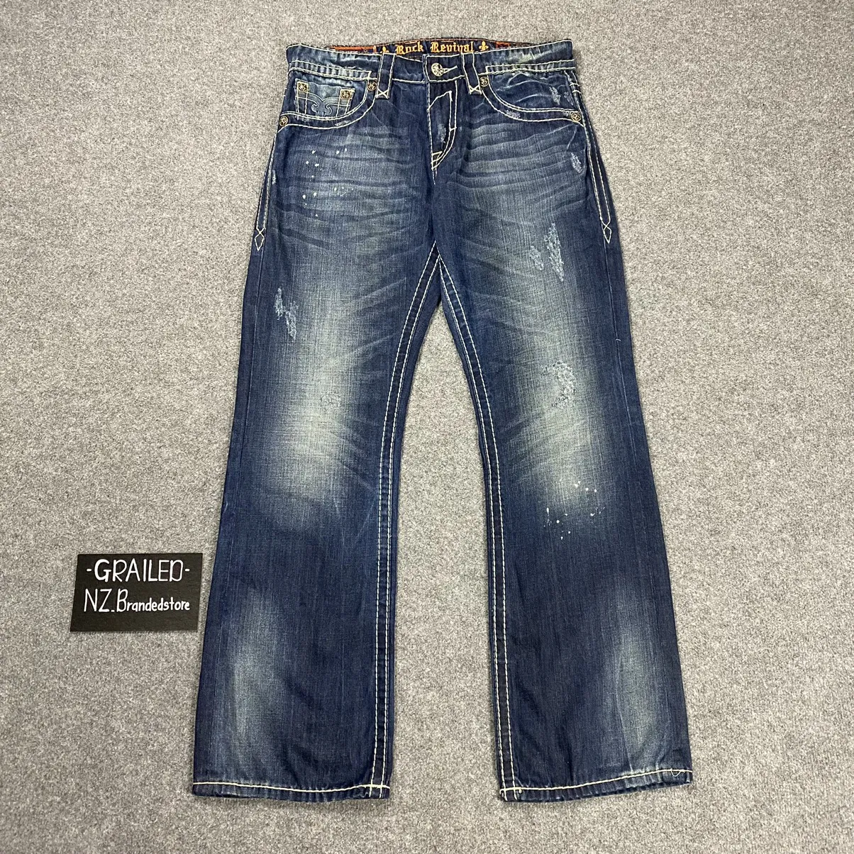 Distressed🔥ROCK REVIVAL🔥Denim Jeans