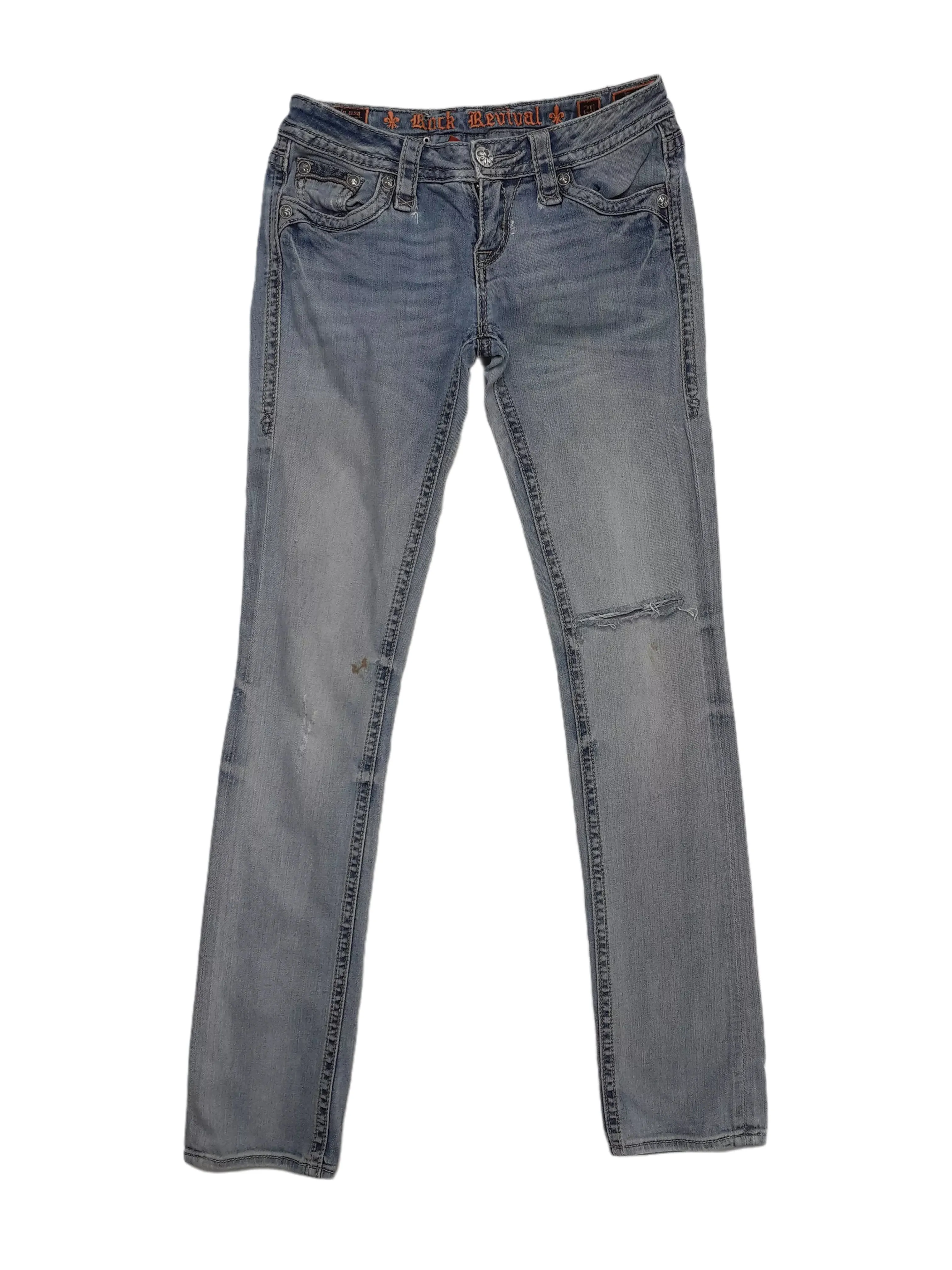 Vintage 90's Rock Revival Size 26 Distressed Denim Jeans