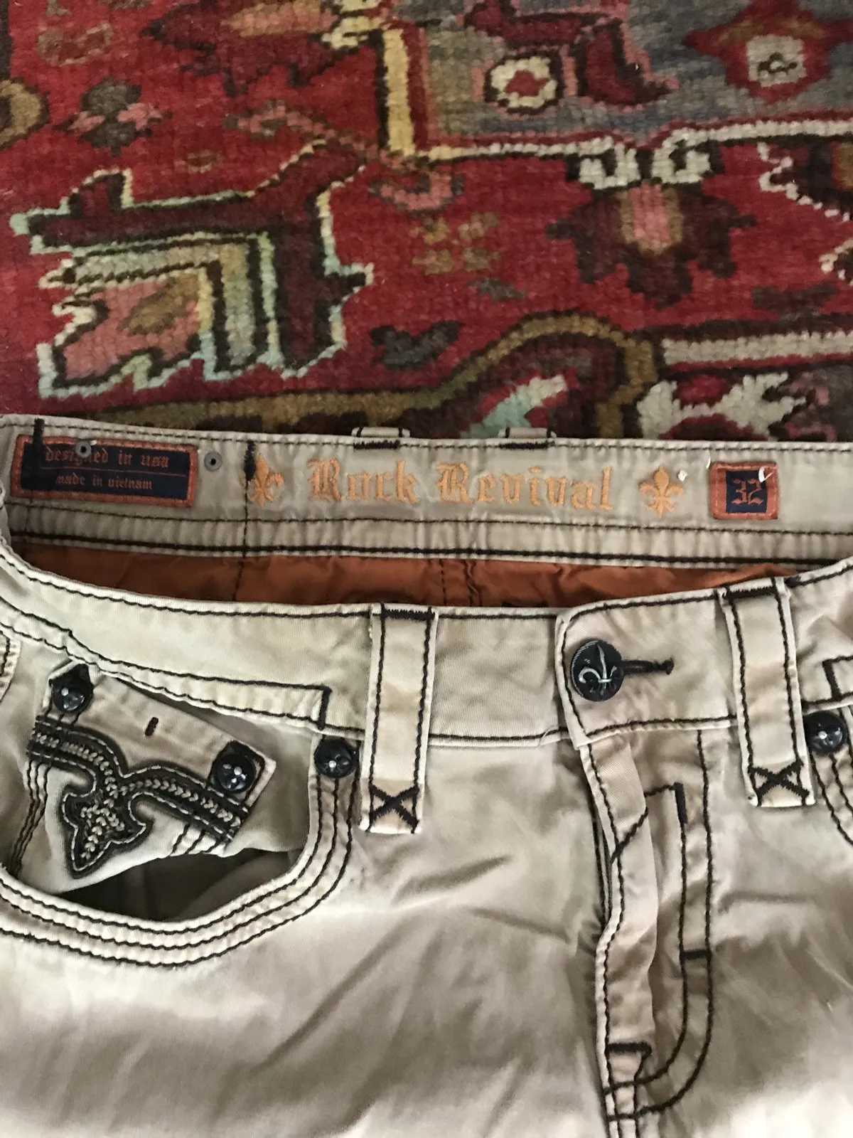 Brown/Tan Rock Revival pants Size 32