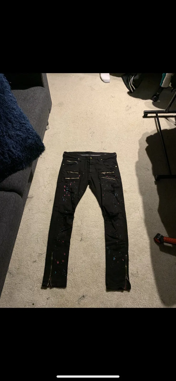 Paint Splatter Skinny Jeans