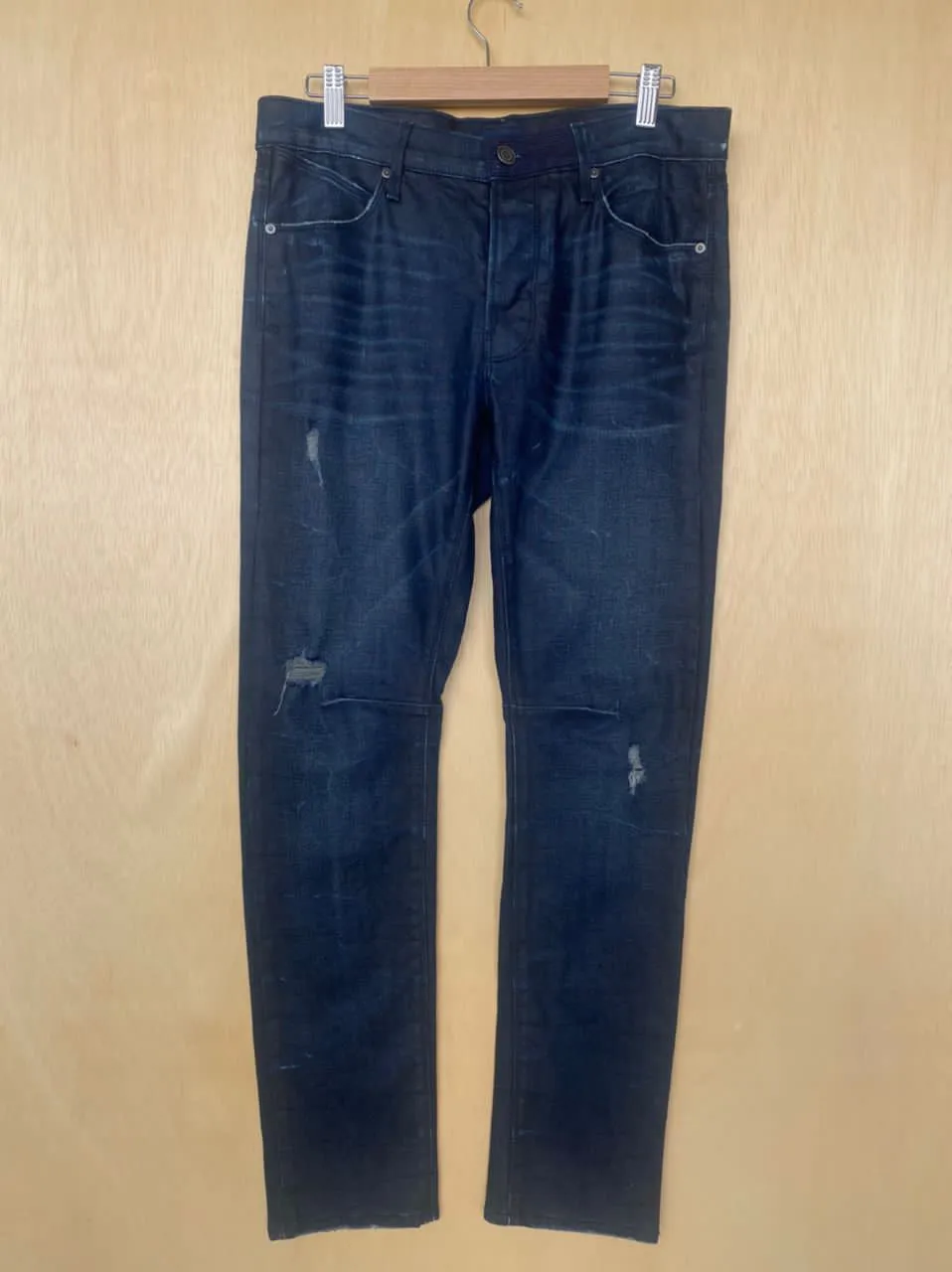 Japanese Brand Rta Distressed Skinny Denim Pants