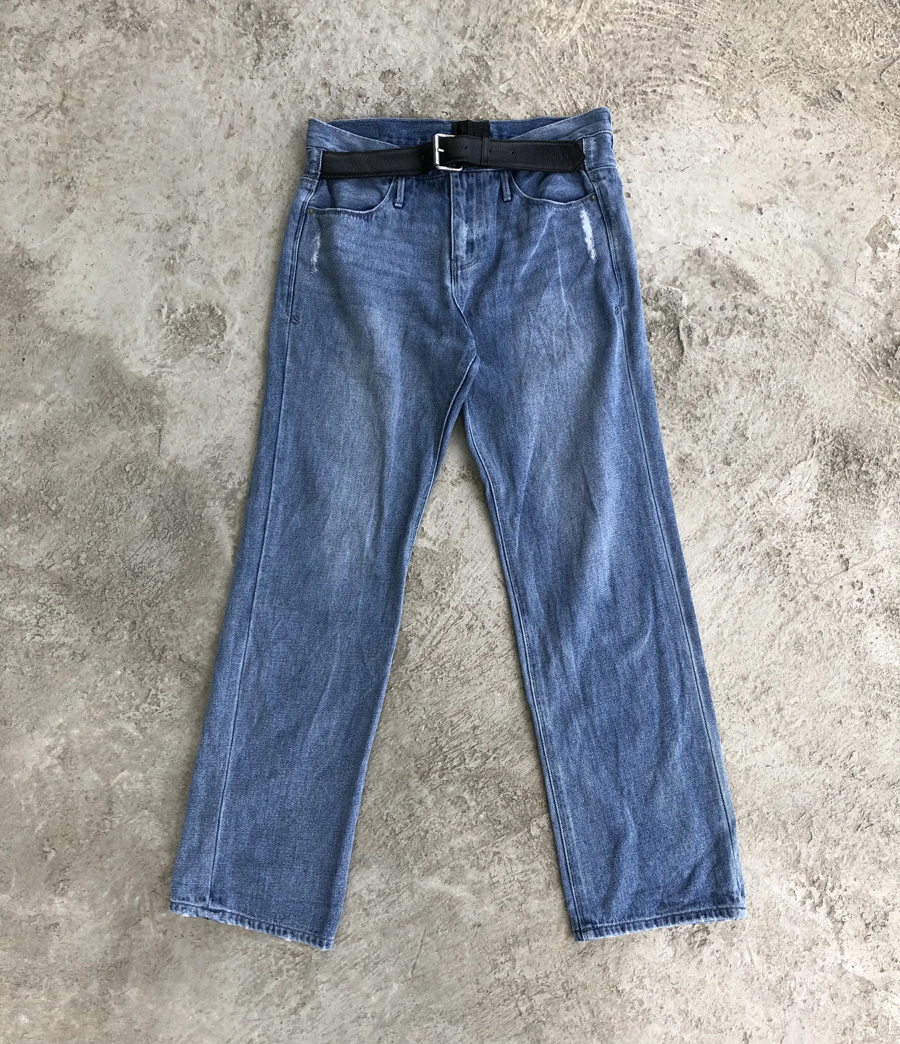 RTA Belted Straight Leg Jeans