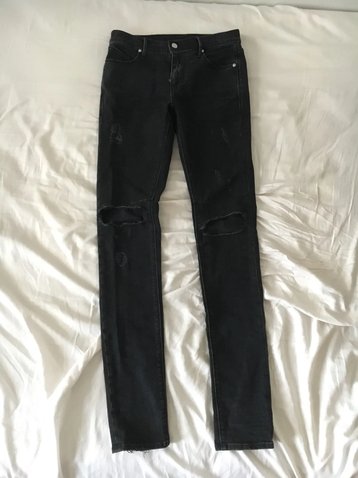Black Distressed Denim