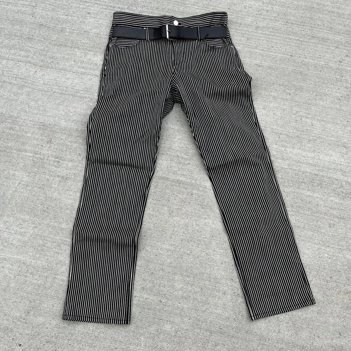 RTA Striped Denim Jeans with Belt (unisex)