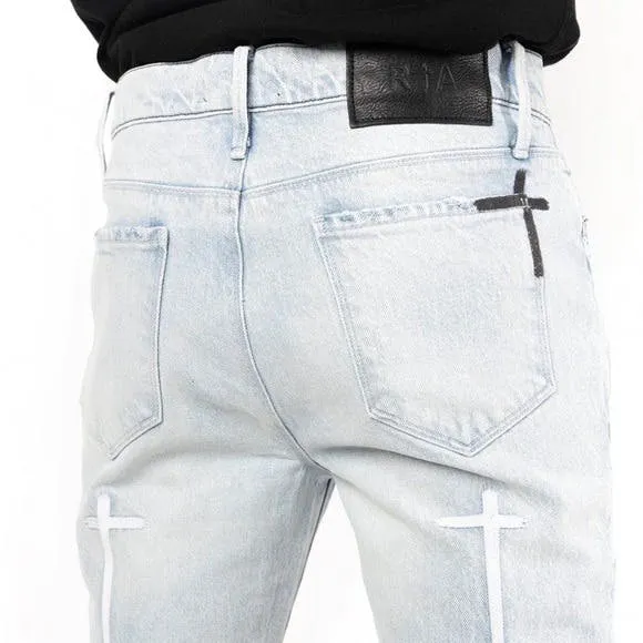 $385 NWT RtA BRYANY SINNERS LIGHT BLUE SKINNY JEANS 33