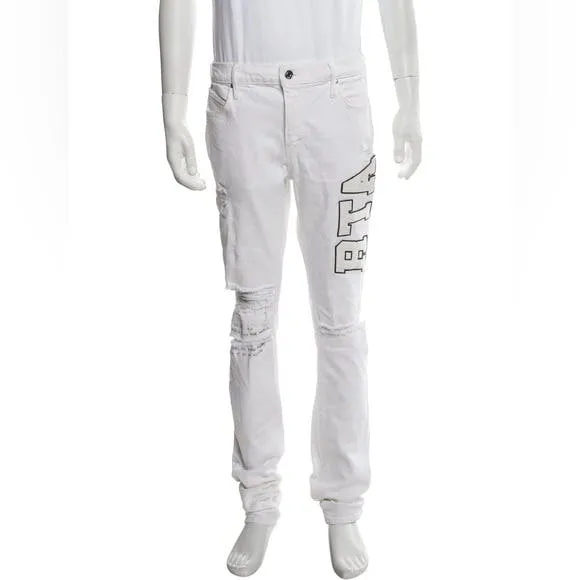 &543 NWT RtA WHITE COLLEGIATE SKINNY DESIGNER DENIM JEANS 29