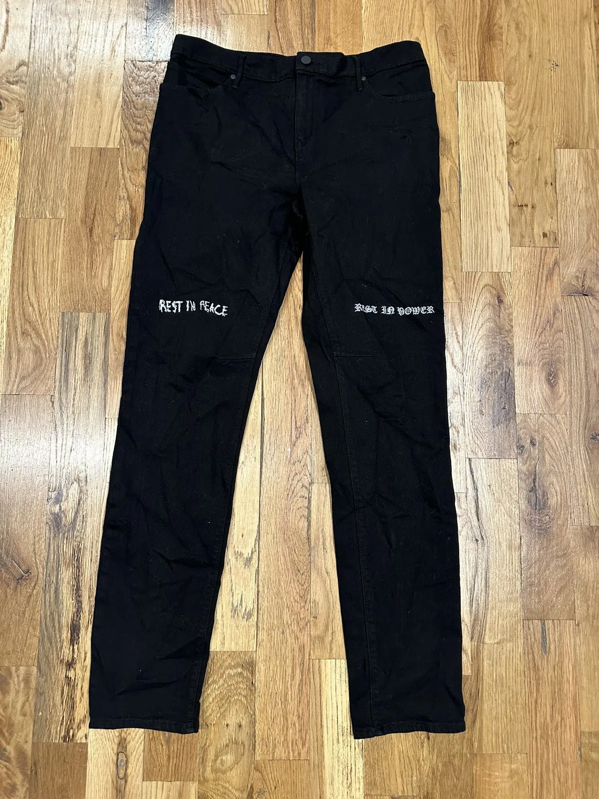 RTA Rest In Peace Black Denim Jeans Size 36