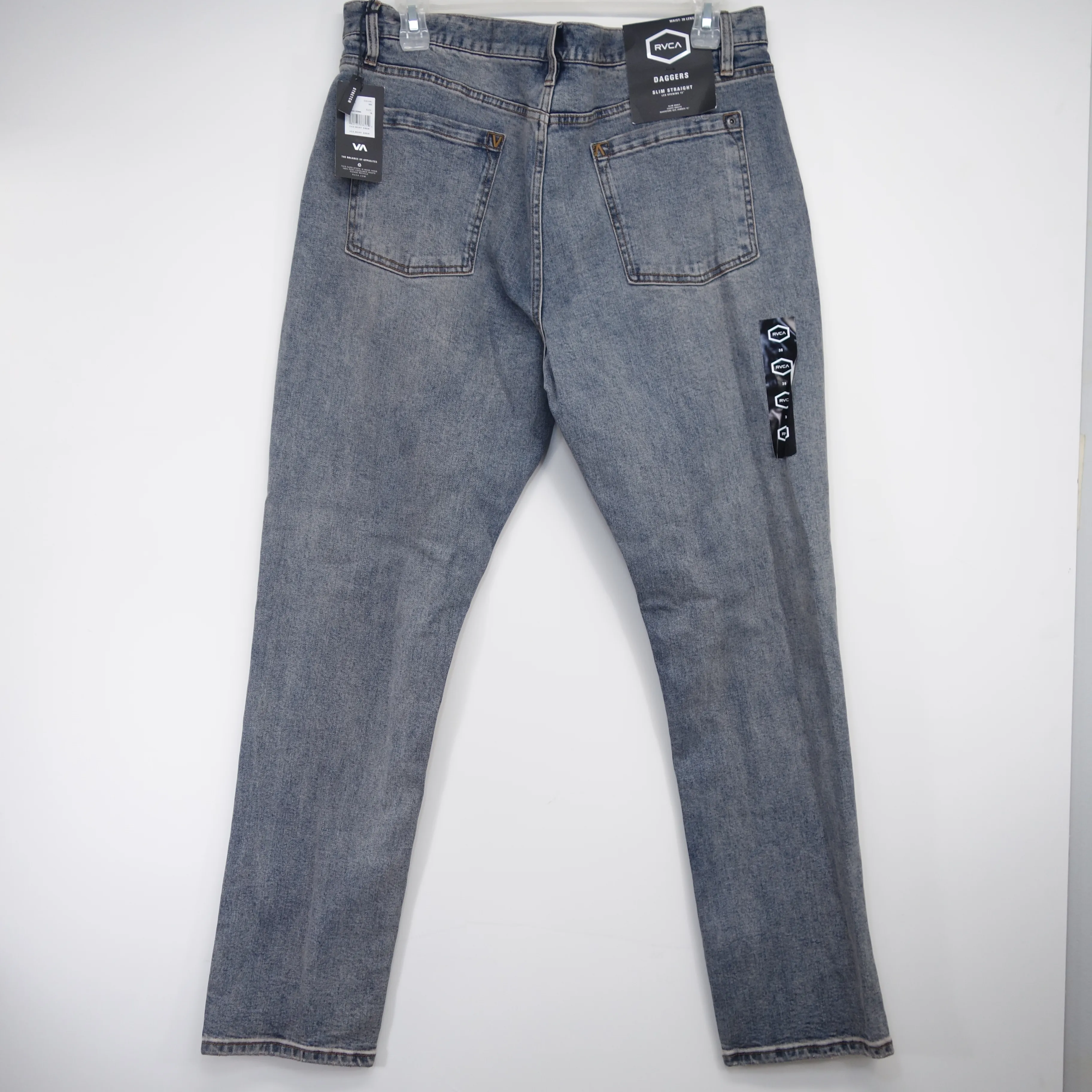 Daggers Slim Straight Stonewash Stretch Denim Jeans 38 x 33