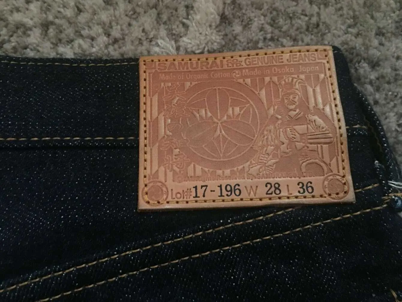 Deadstock Samurai s710 OG 16oz Raw Selvedge Jeans W28 L36