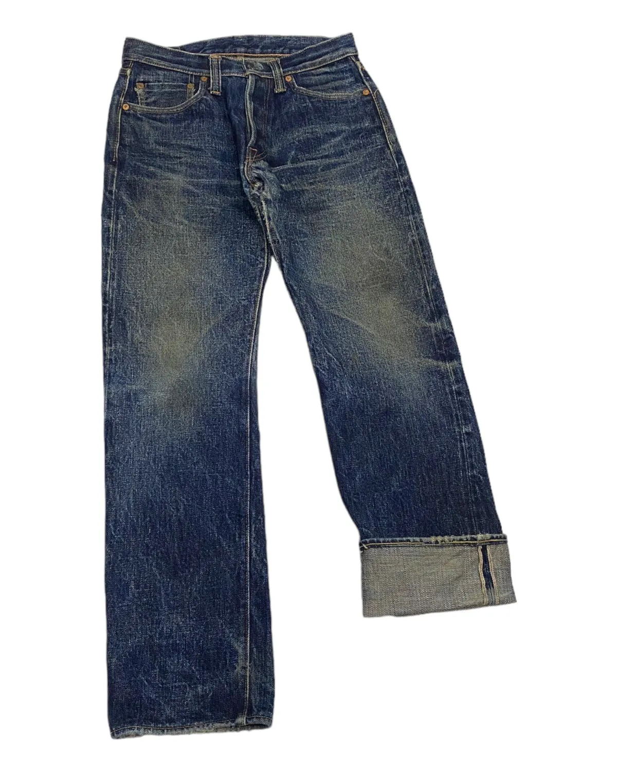 VINTAGE SAMURAI JEANS SELVEDGE DISTRESSED DENIM