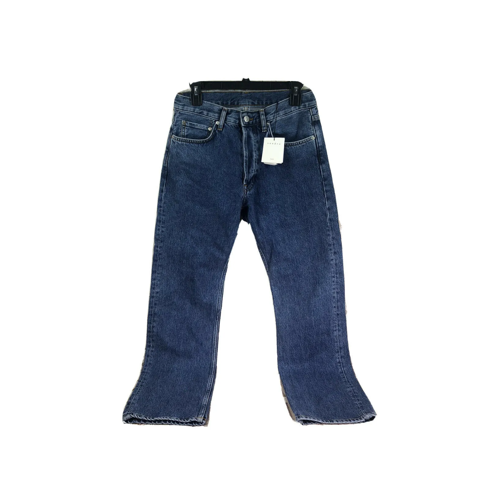 Sandro Paris blue vintage denim straight leg jeans
