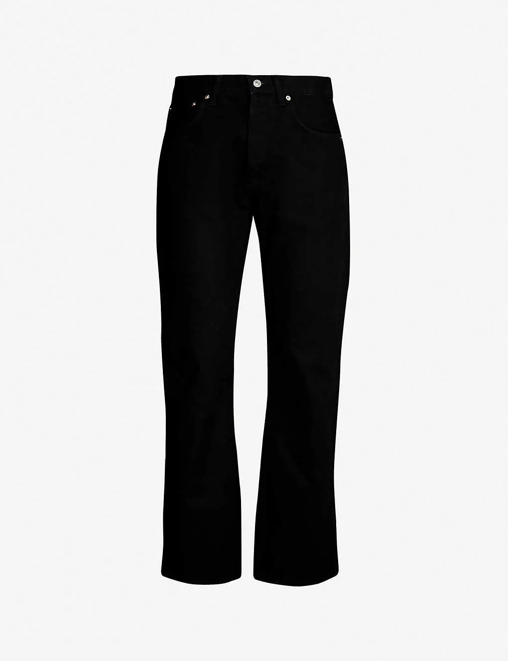 SS20 Regular-fit Black straight denim jeans