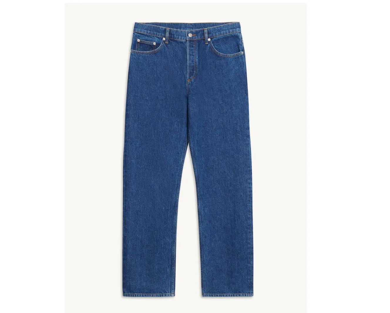 Blue straight jeans