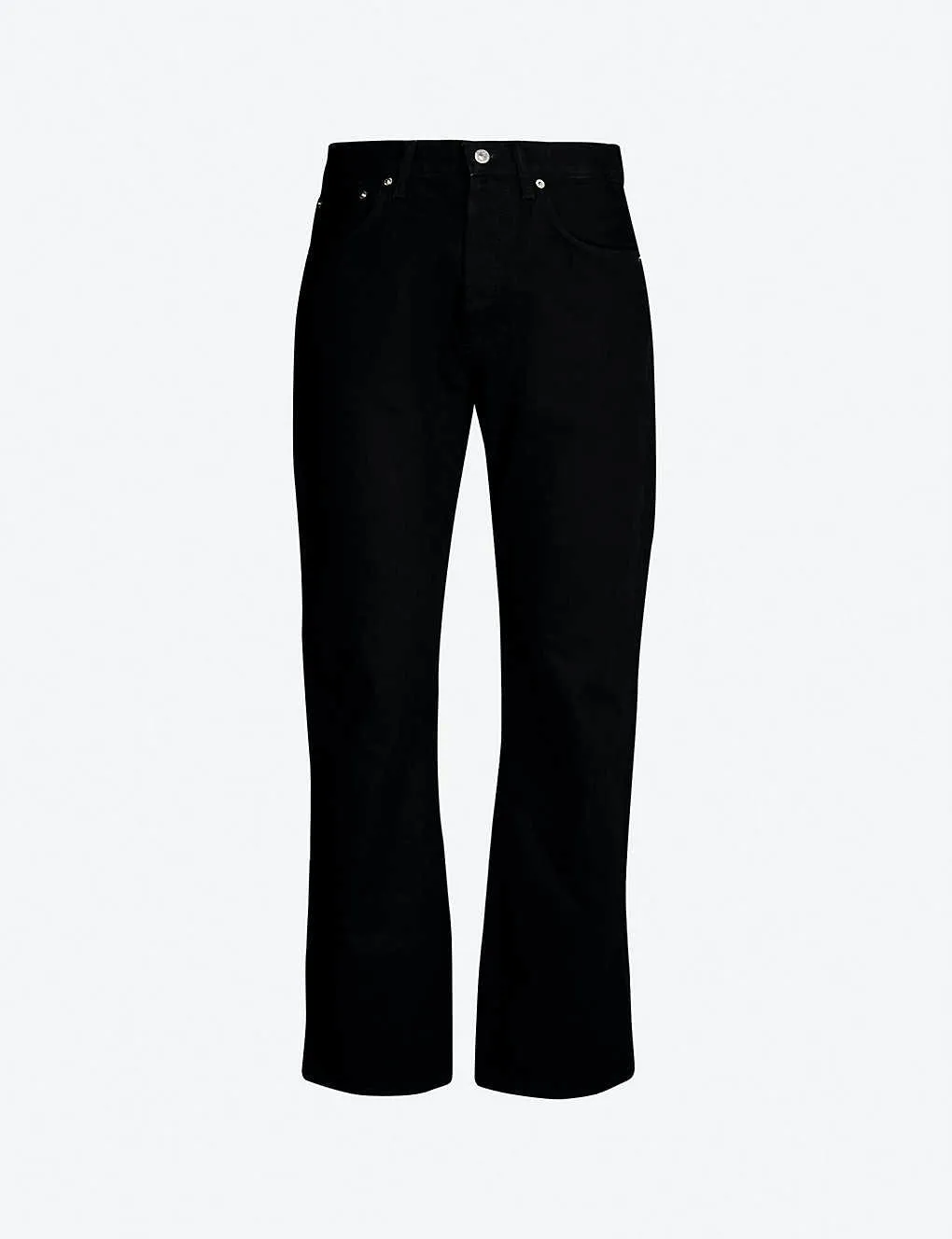 SS20 Regular-fit Black straight denim jeans