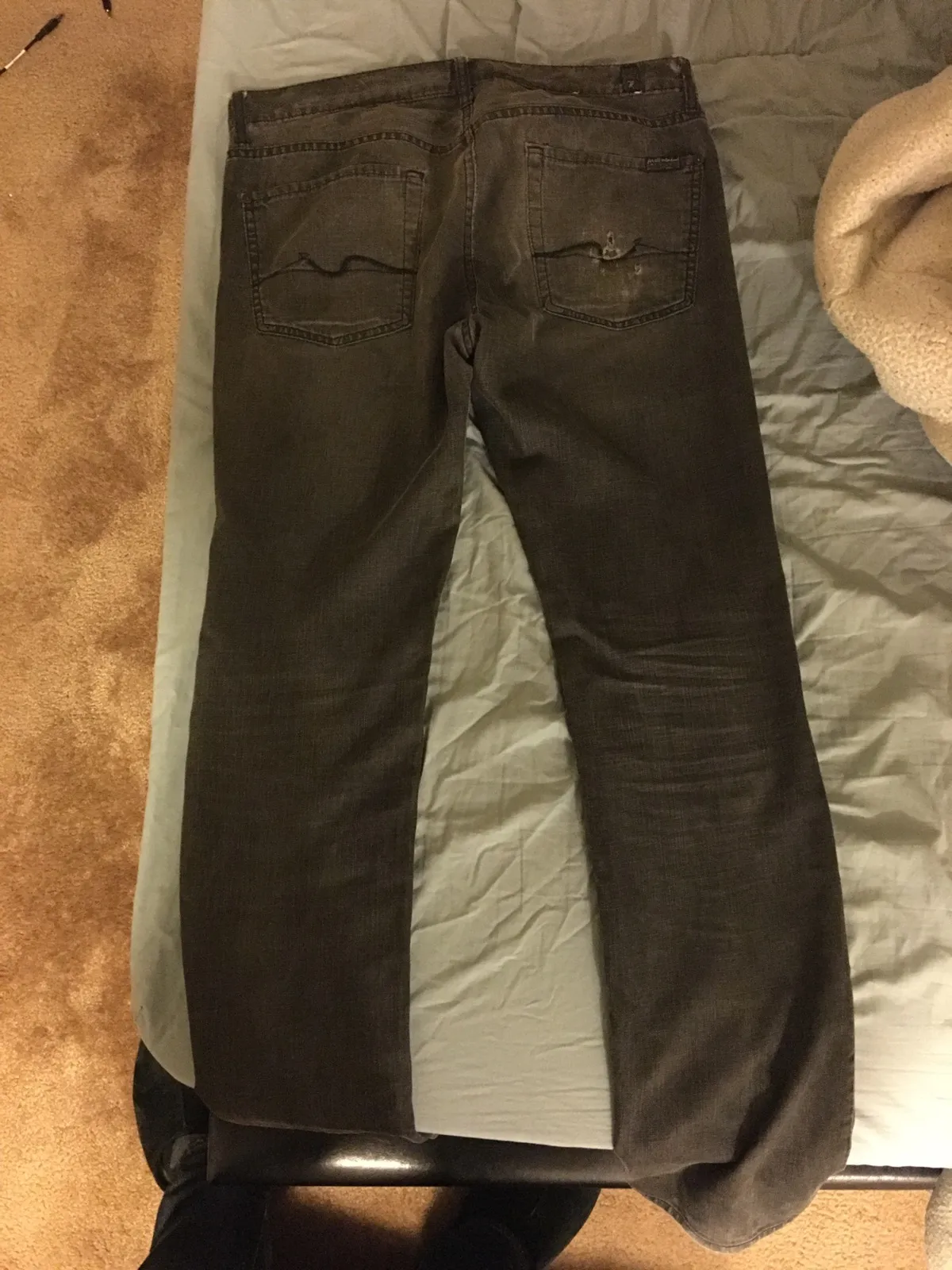 Grey Distressed Denim Jeans