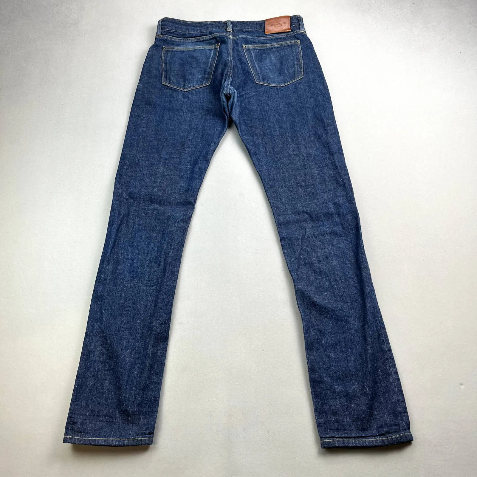 Shockoe Selvedge Jeans Mens 31 Blue Denim Skinny Raw Wash