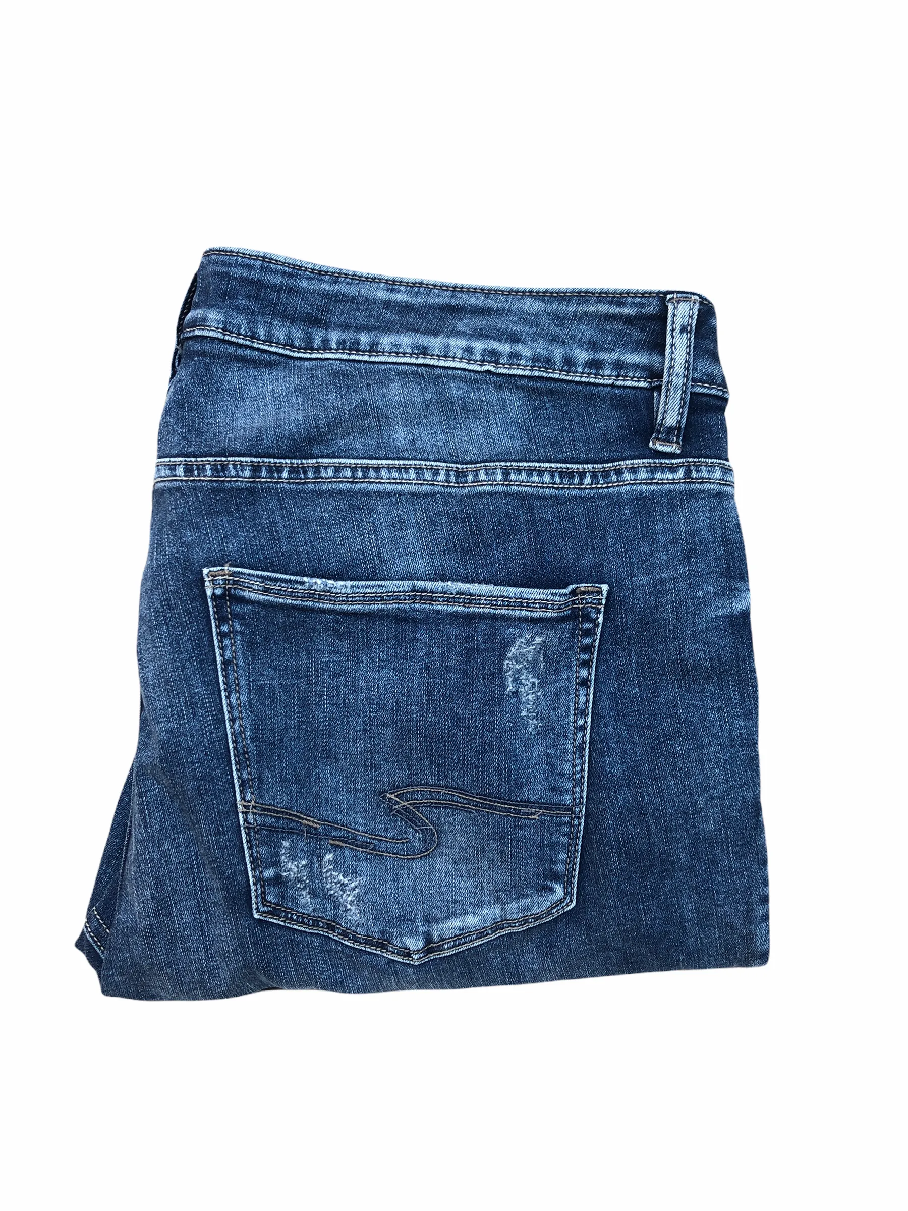 Vintage Silver Denim Jeans Size 40 Super Suki Skinny Blue