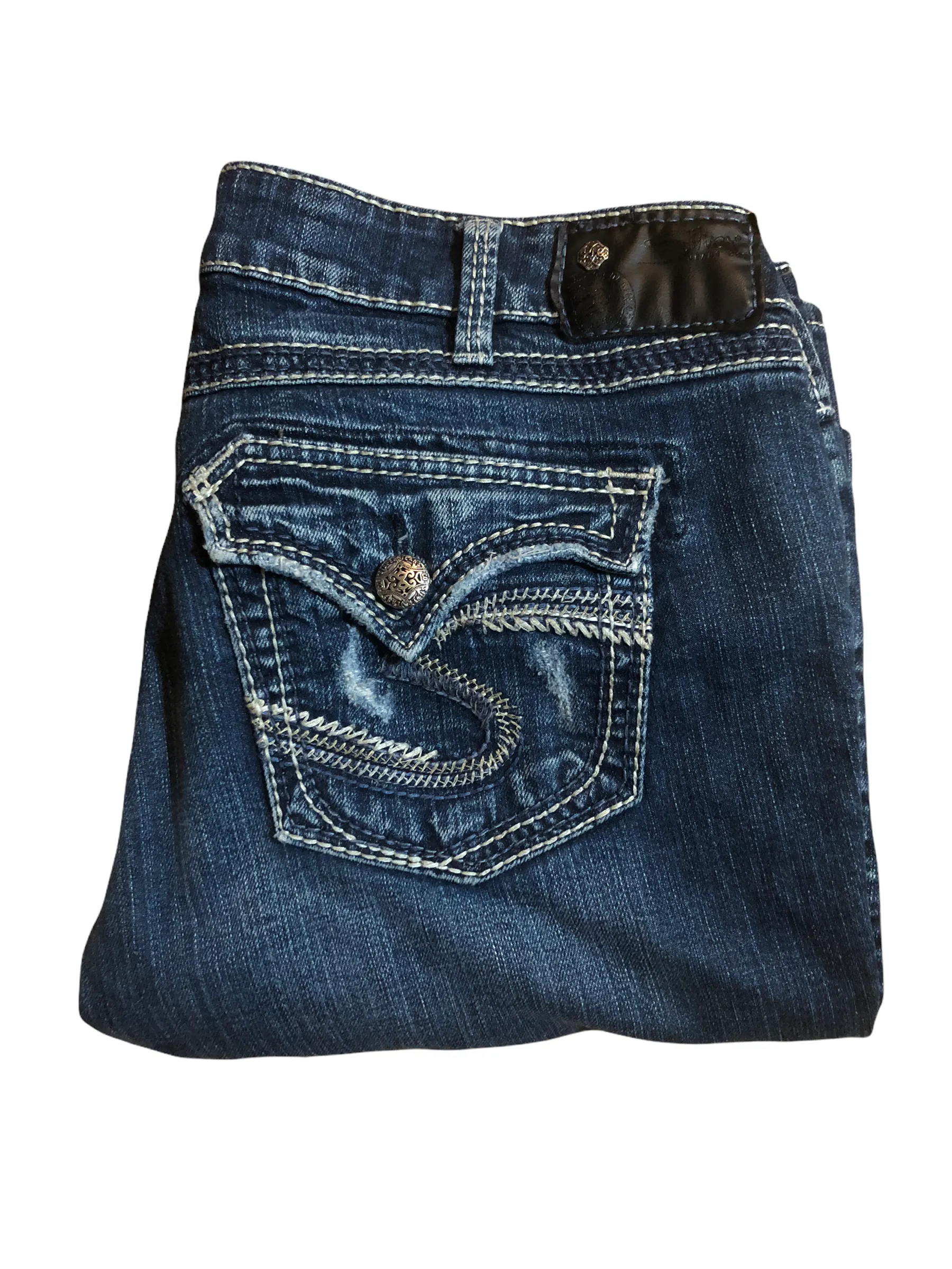Vintage Silver Jeans Size 32 AIKO Blue