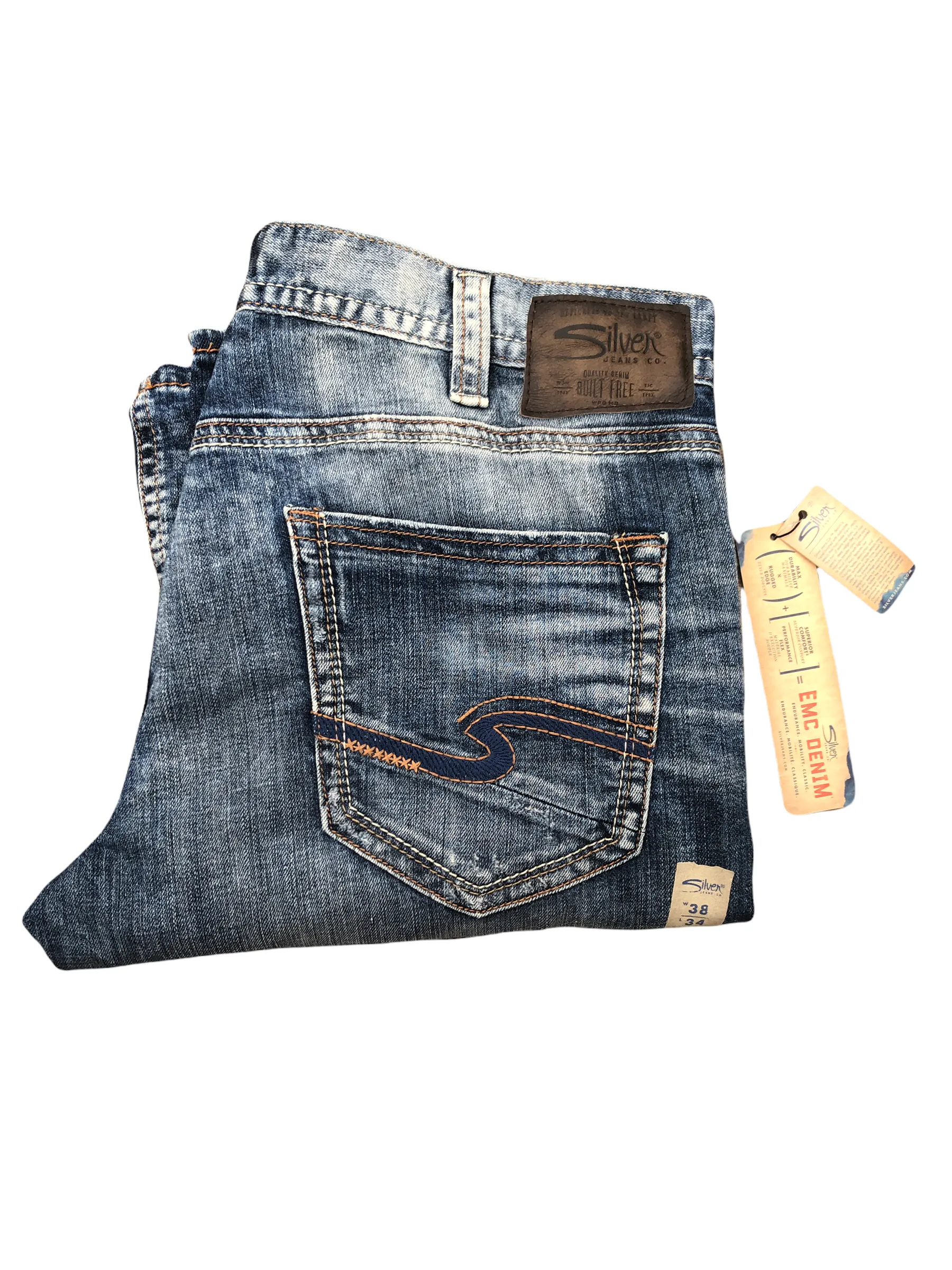 BRAND NEW WITH TAGS Silver Jeans Size 38 ZAC E.M.C. Denim