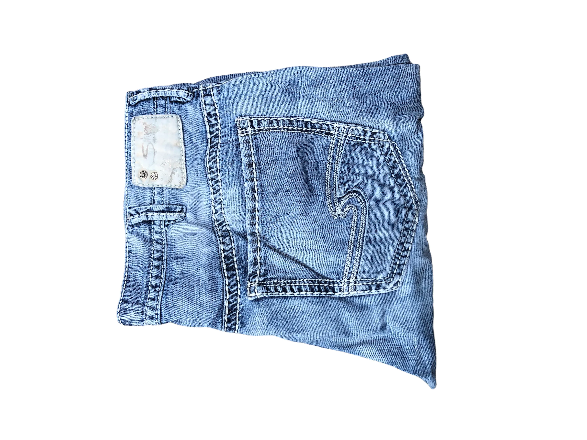 Vintage Silver Embroidered Jeans Size 40