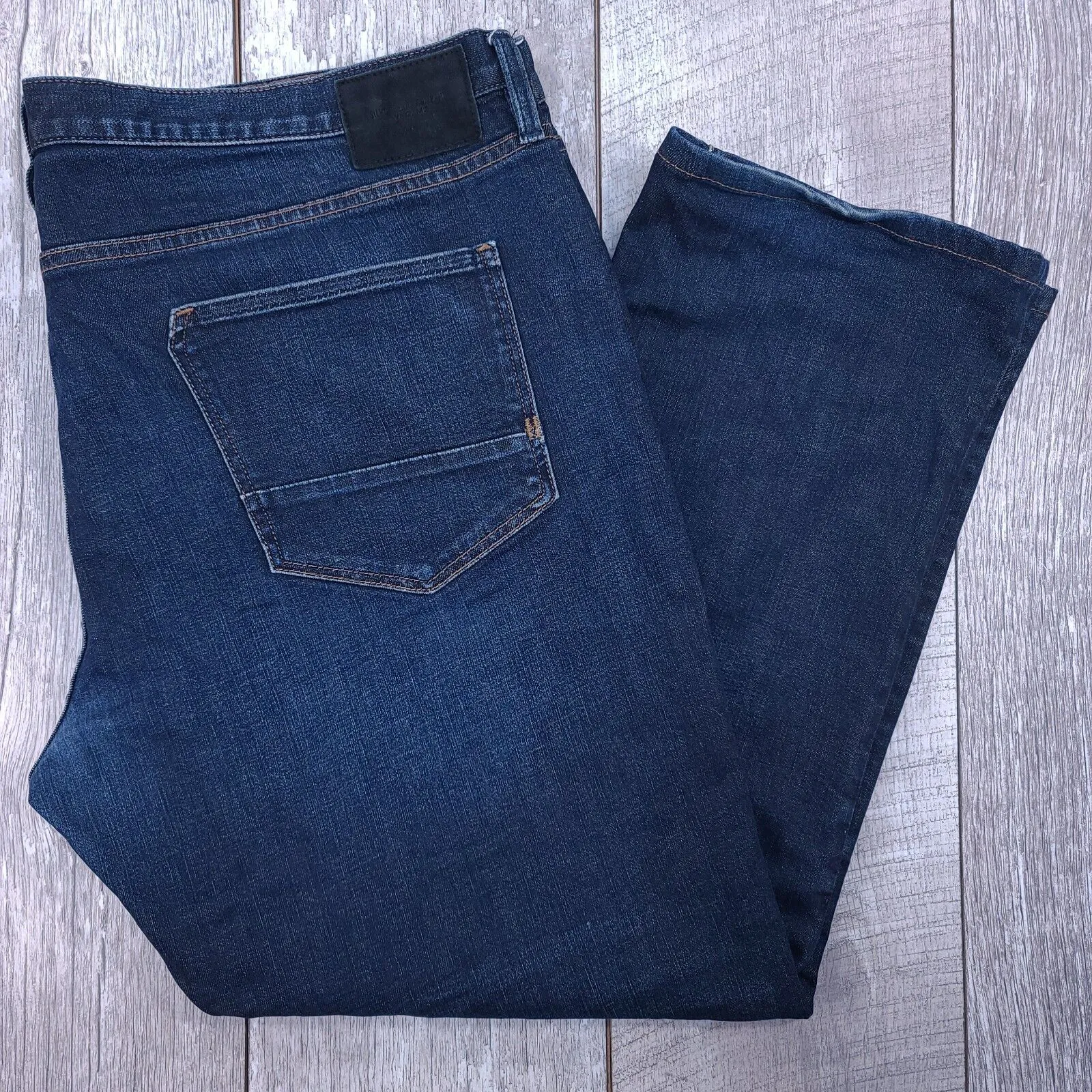 Silver Jeans Machray Classic Fit Straight Pants Mens 42x30 Dark Blue Denim Mid