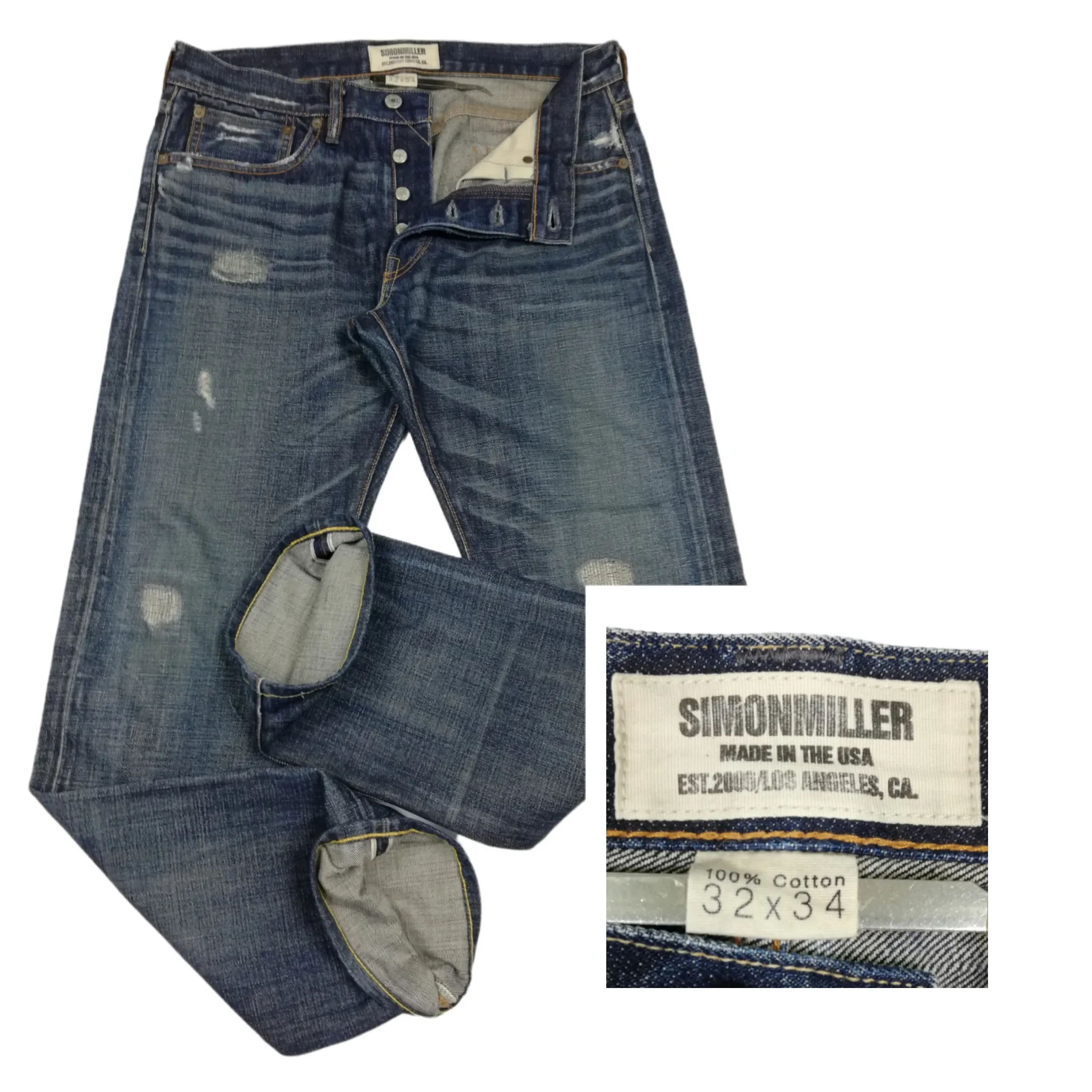 🔥Simon Miller AW 2006 REPLICA-1 Distressed Denim Jeans