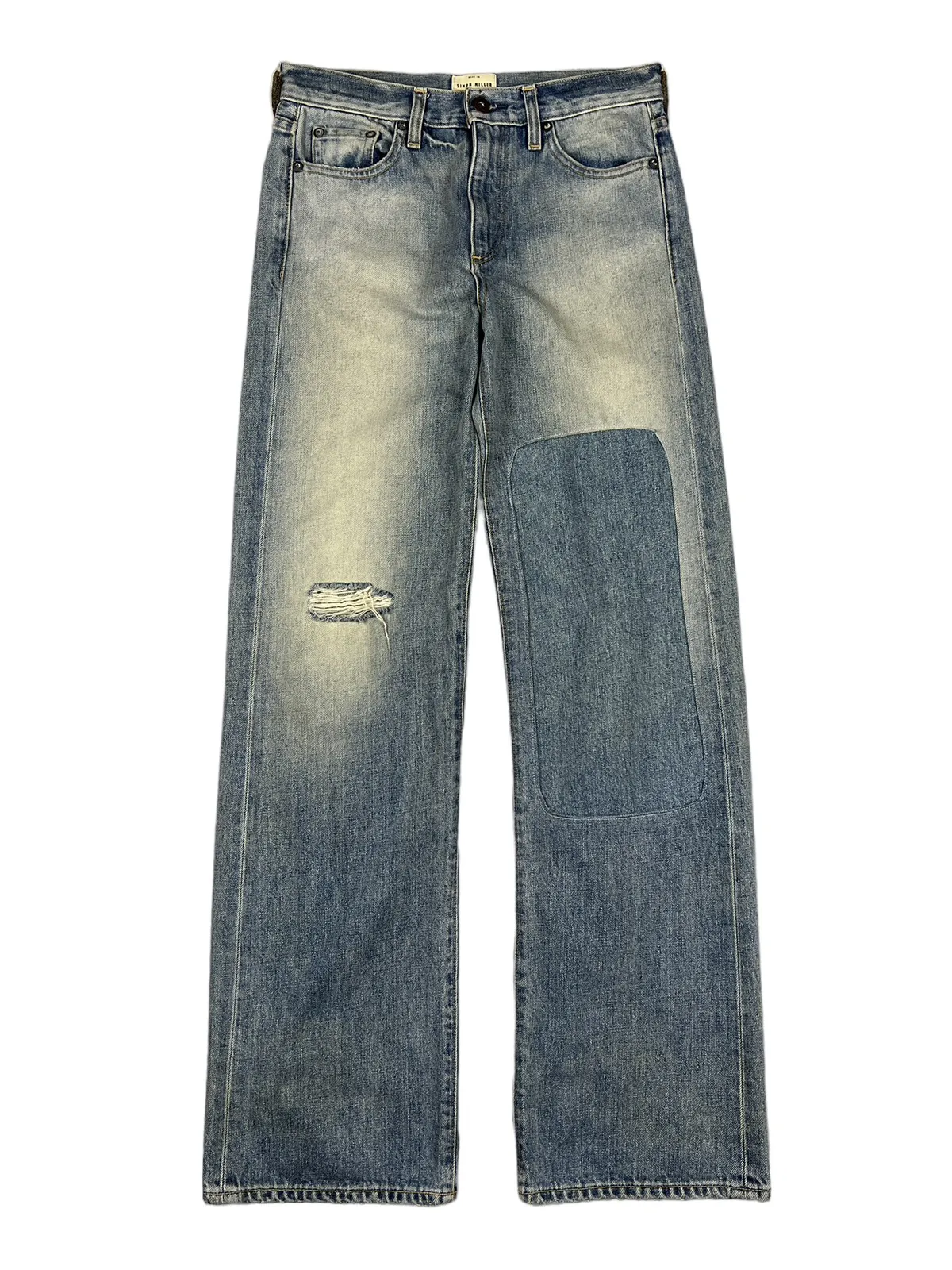 Simon Miller Rebuilt Distressed Washed Denim